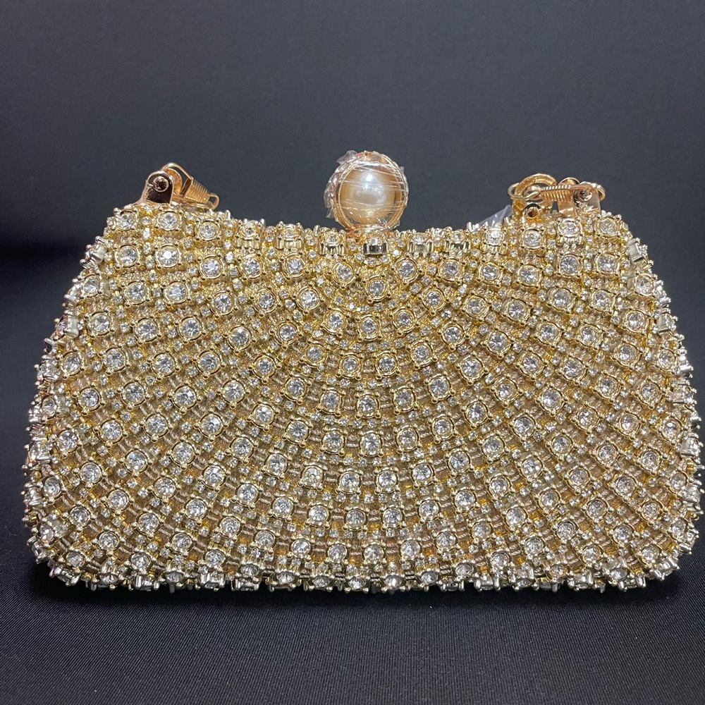 Elegant Gold Evening Clutch (New)
